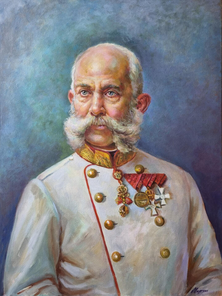 Franz Joseph I. Öl auf Leinwand, 80 cm x 70 cm (2022)